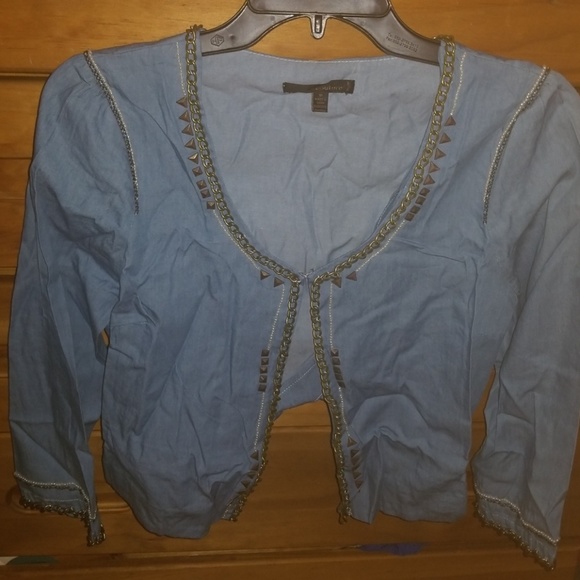 Lucca Couture Chain Stud & Bead Embellished Jacket - Picture 1 of 8